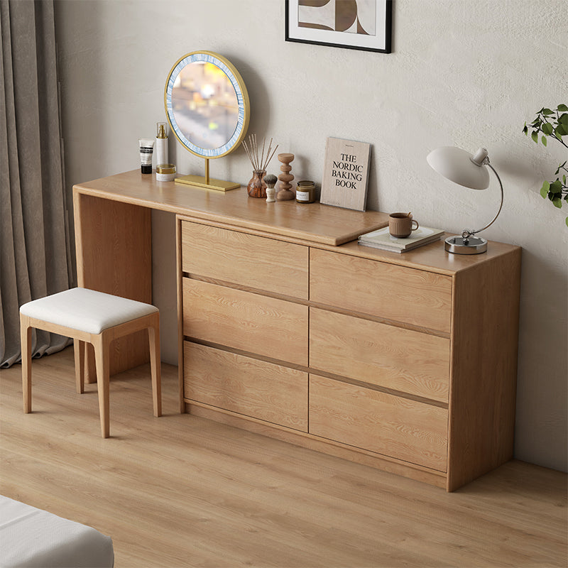 Rosemarie solid oak adjustable dressing table with drawer – view 3