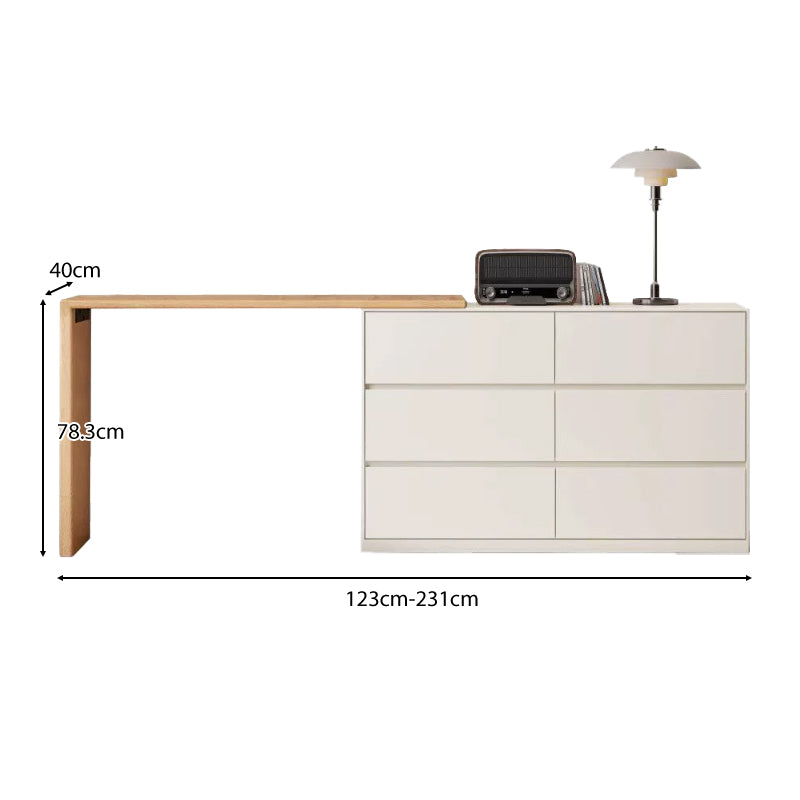 Rosemarie solid oak adjustable dressing table with drawer – view 32