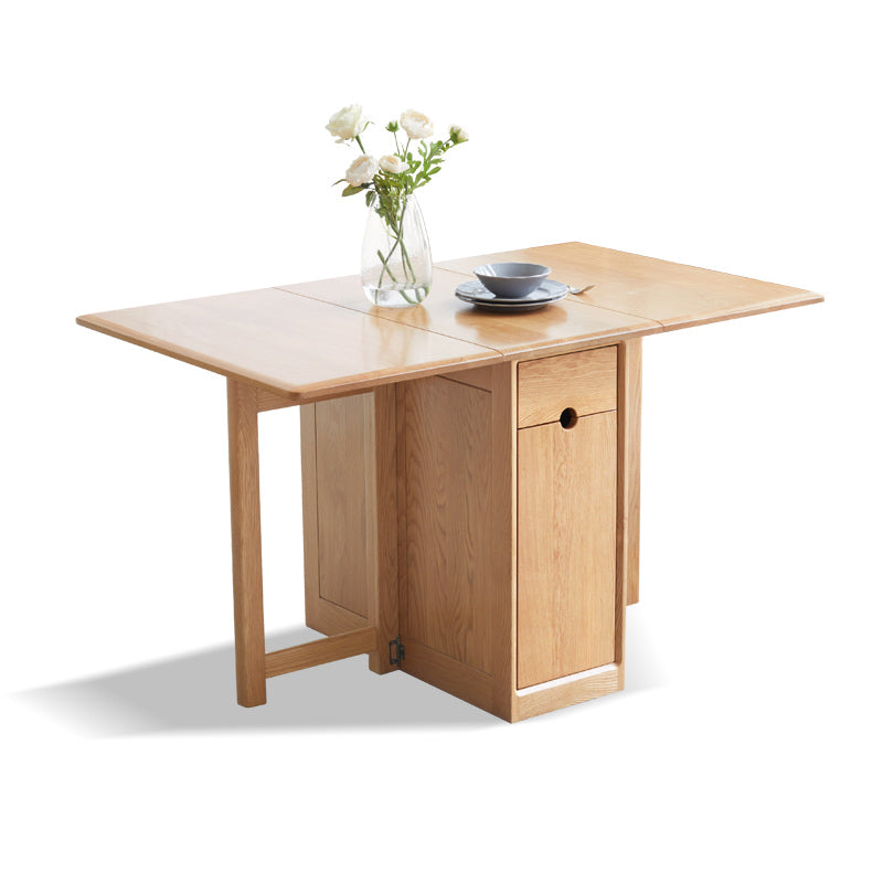 Rott solid American oak foldable dining table in natural finish – view 12