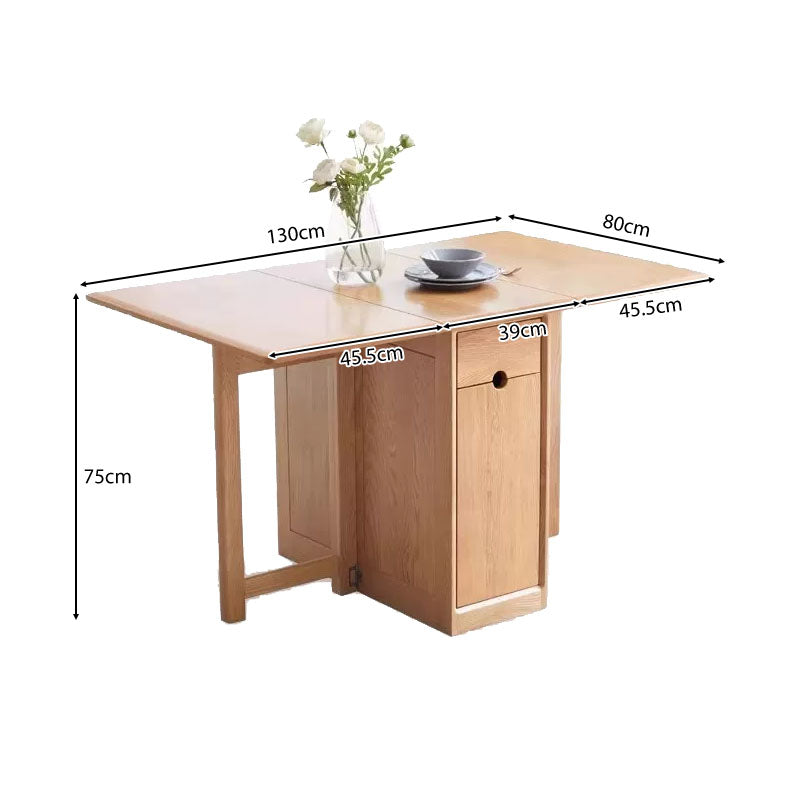 Rott solid American oak foldable dining table in natural finish – view 13