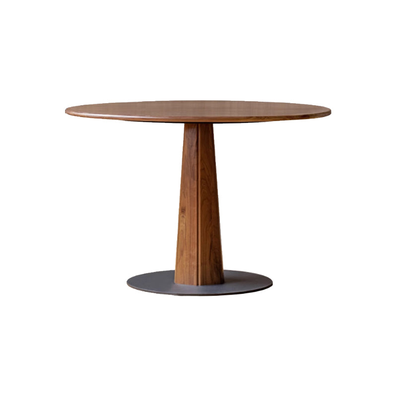 Dorian Round Solid Black Walnut Dining Table 100cm / 120cm – 120cm, view 9