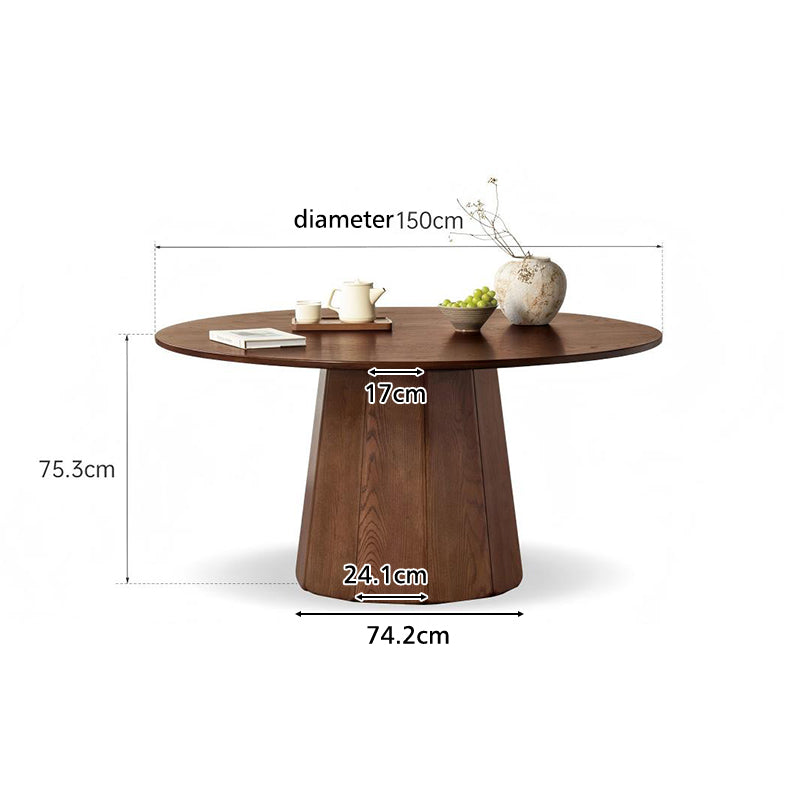 Carla Round Black Walnut Dining Table 150cm – view 13