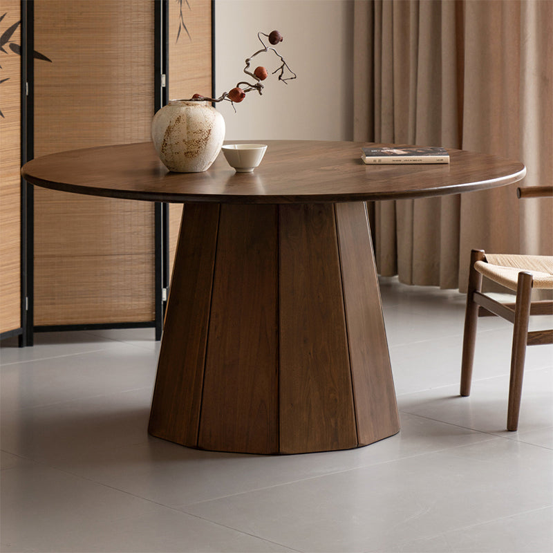 Carla Round Black Walnut Dining Table 150cm – view 2