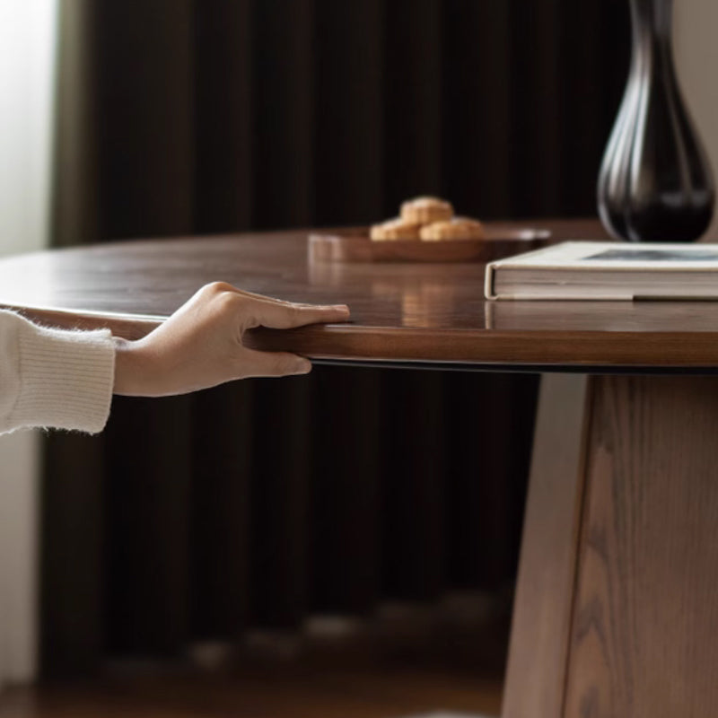 Carla Round Black Walnut Dining Table 150cm – view 9