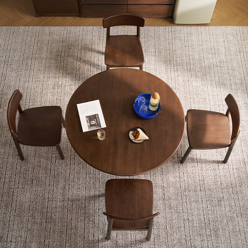 Imelda 110cm Round Wooden Dining Table Set with Chairs – view 11