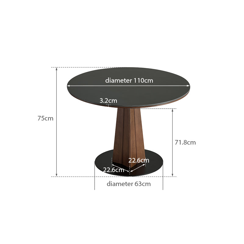 Imelda 110cm Round Wooden Dining Table Set with Chairs – view 22