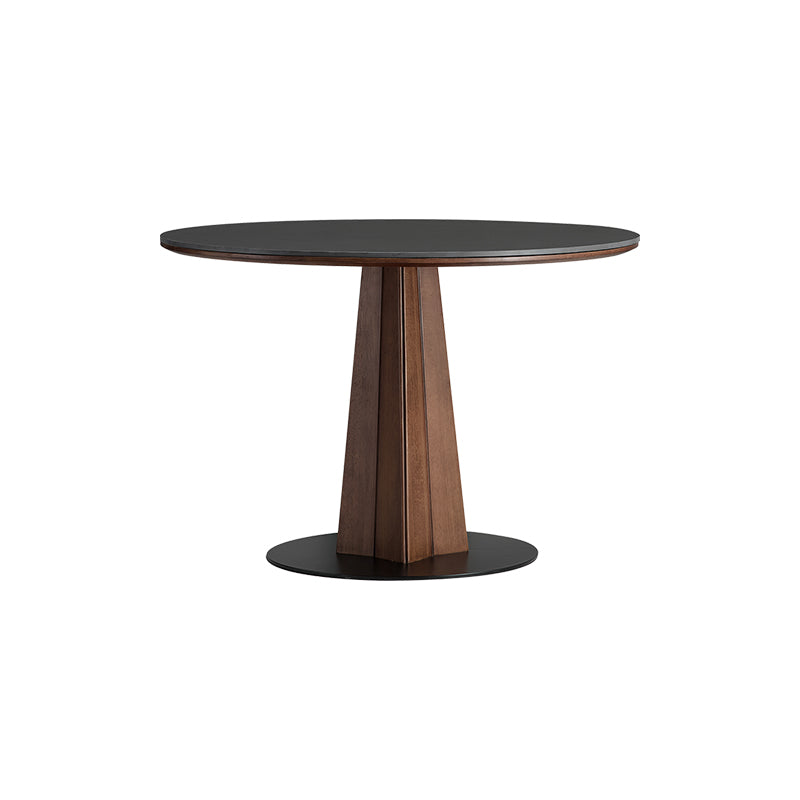 Imelda 110cm Round Wooden Dining Table Set with Chairs – Ceramic Tabletop Table, view 21