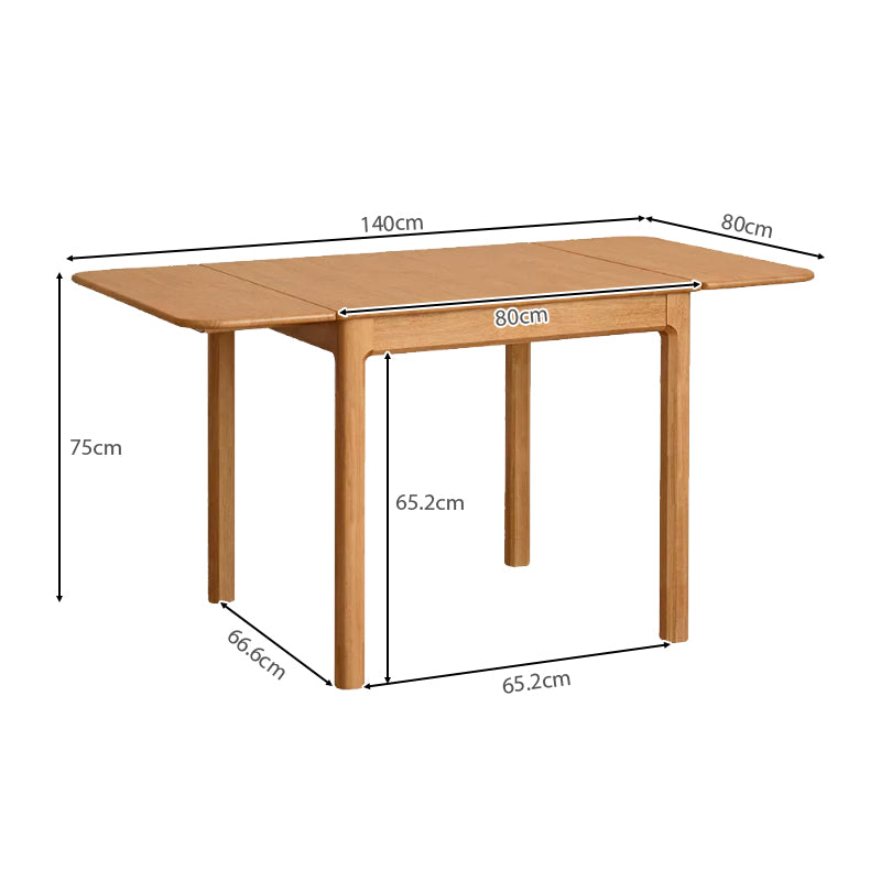 Adair Rubberwood Foldable Dining Table 80cm, with or without Chairs – view 12