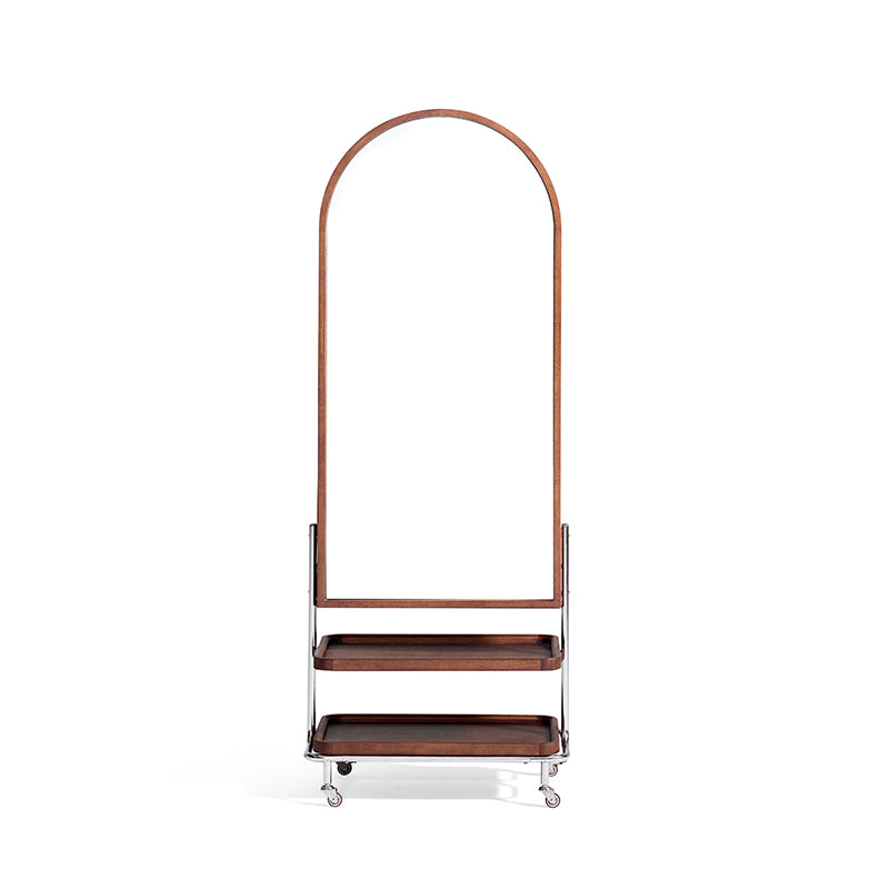 Tabitha Rubberwood Freestanding Double-Sided Full-Length Mirror with Storage Cabinet – view 15