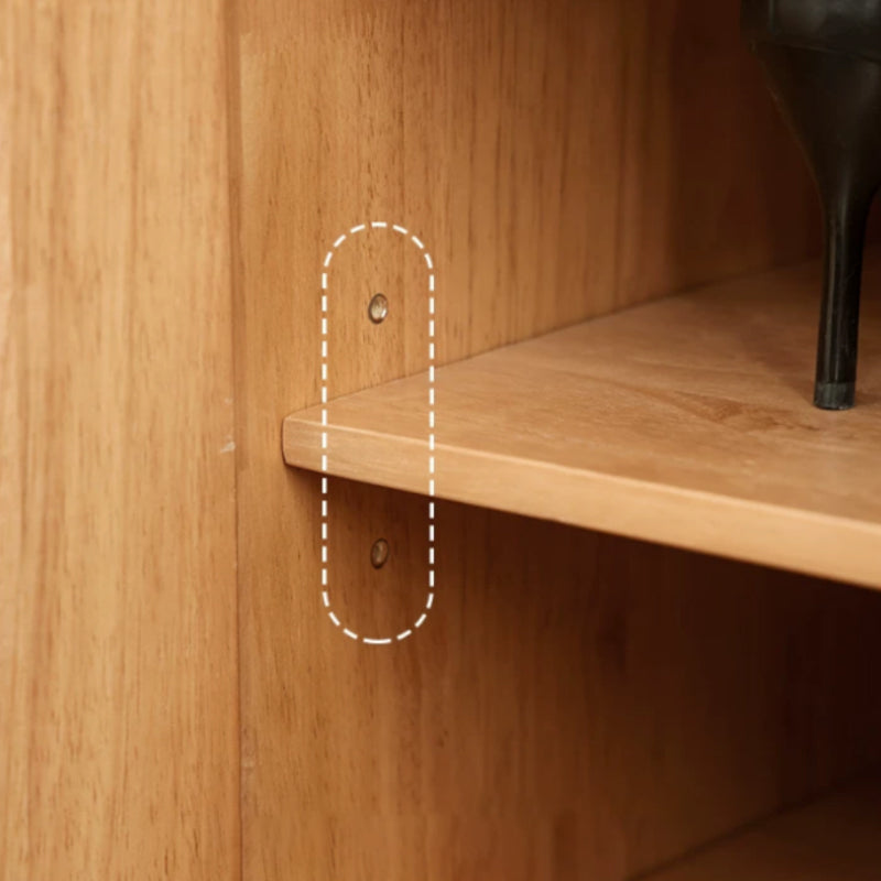Zaria Rubberwood Shoe Cabinet 80cm – view 10
