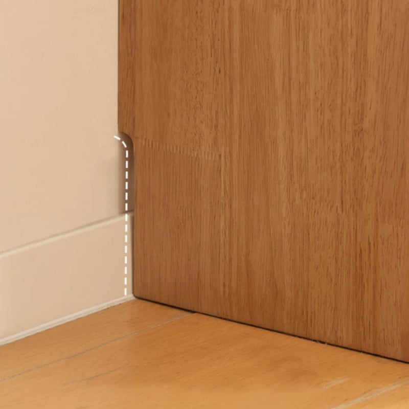 Zaria Rubberwood Shoe Cabinet 80cm – view 12