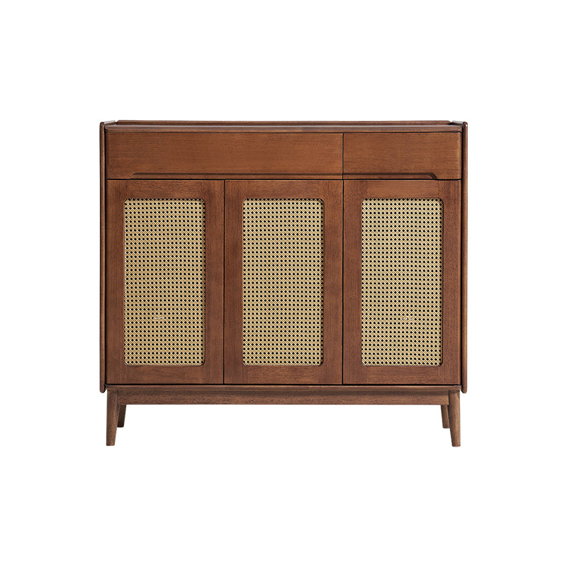 Ignatius Rubberwood Shoe Cabinet with Rattan Doors, 2-Door 3-Door 4-Door – view 11