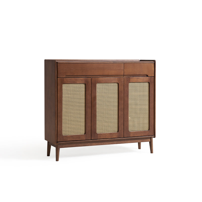 Ignatius Rubberwood Shoe Cabinet with Rattan Doors, 2-Door 3-Door 4-Door – view 12