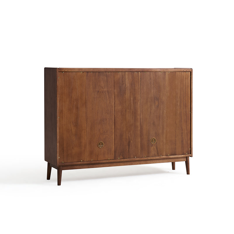 Ignatius Rubberwood Shoe Cabinet with Rattan Doors, 2-Door 3-Door 4-Door – view 28