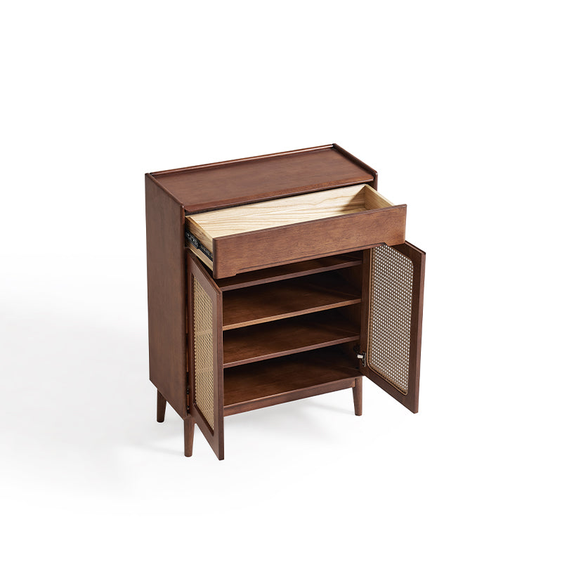 Ignatius Rubberwood Shoe Cabinet with Rattan Doors, 2-Door 3-Door 4-Door – view 34