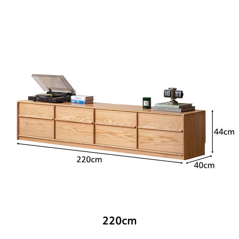 Samuel FAS-Graded Solid Oak TV Unit with 4 Drawers 200cm 220cm 240cm – view 7