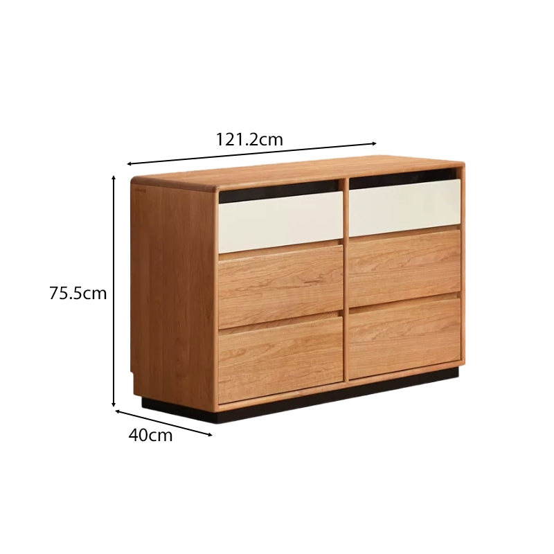 Seth solid cherry wood dresser in natural finish – view 3