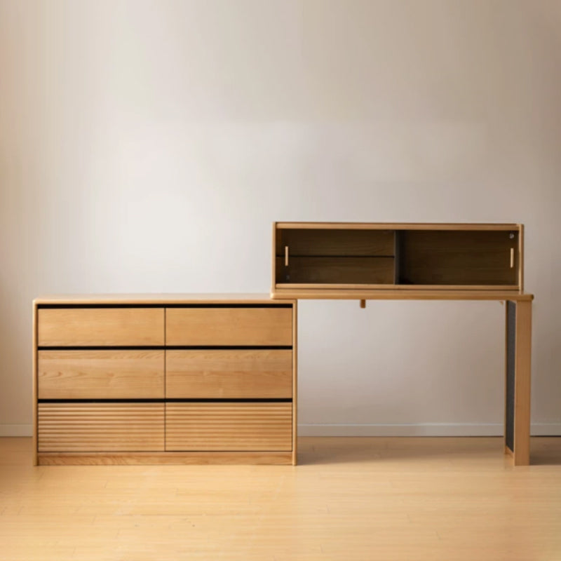 Shaina Solid Ash Dressing Table with 6 or 9 Drawers – view 4