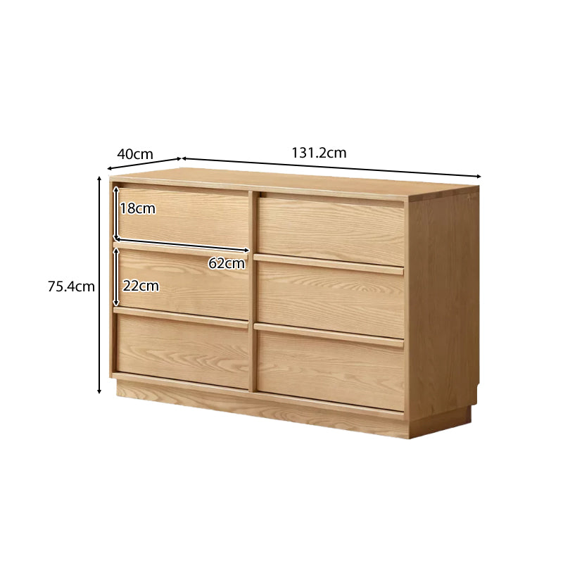 Sienna solid ash chest of drawers in natural wood finish – view 4