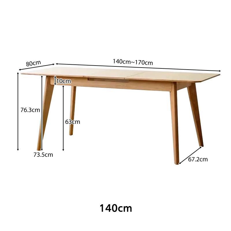 Sloan Solid American Oak Extendable Dining Table 120cm 140cm – view 17