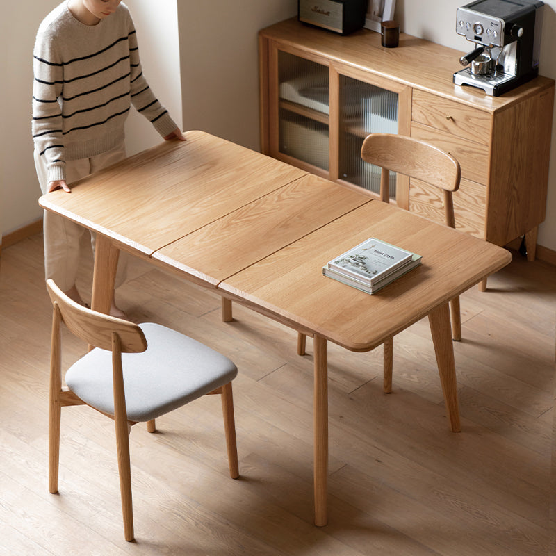 Sloan Solid American Oak Extendable Dining Table 120cm 140cm – view 2
