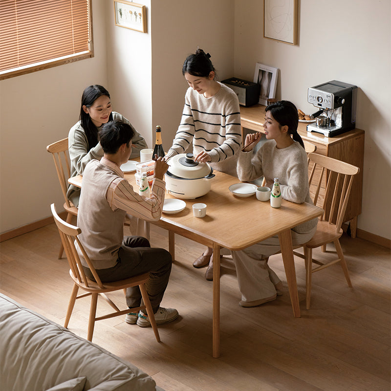 Sloan Solid American Oak Extendable Dining Table 120cm 140cm – view 5