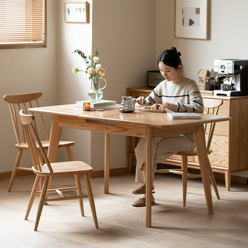 Sloan Solid American Oak Extendable Dining Table 120cm 140cm – view 6