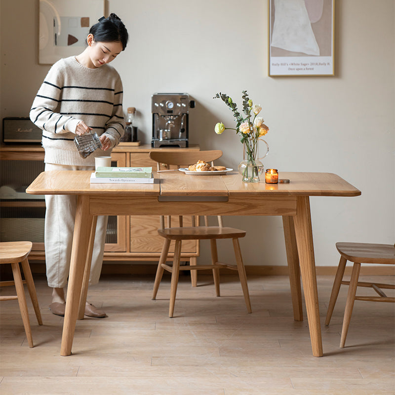 Sloan Solid American Oak Extendable Dining Table 120cm 140cm – view 8