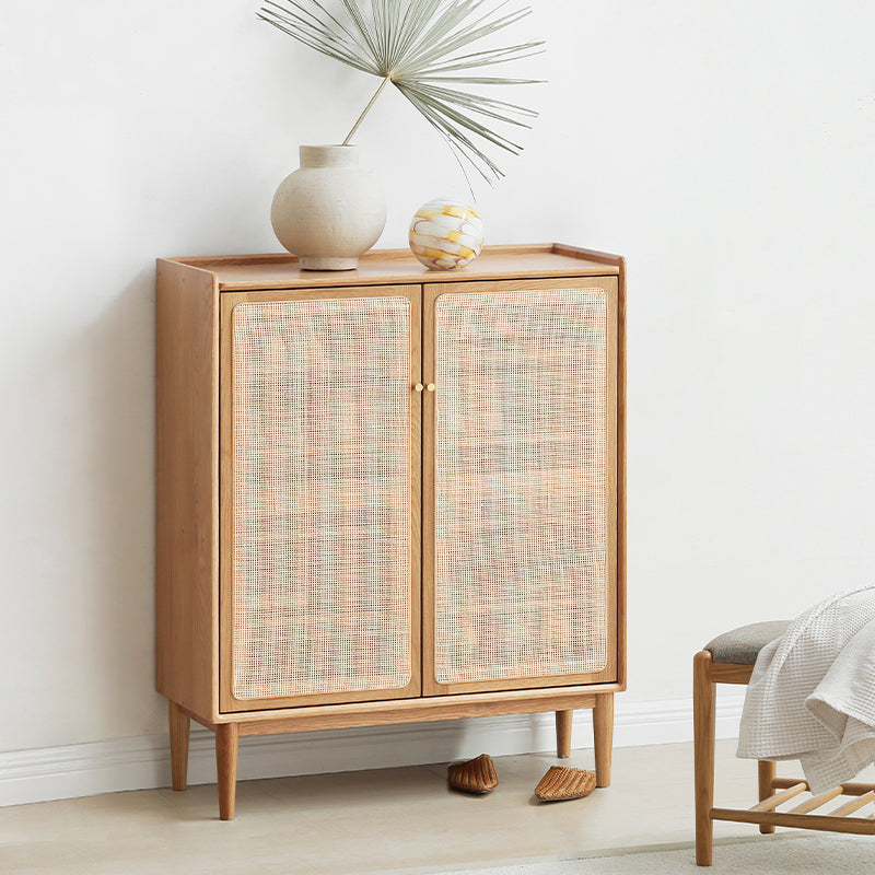Ethel Solid American Oak 2-Door 3-Door Shoe Cabinet 65cm 80cm 140cm – view 3