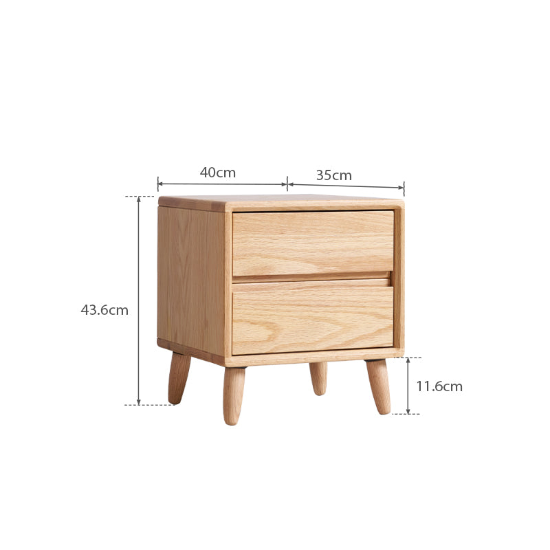 Harmony Solid American Oak Bedside Table – view 24