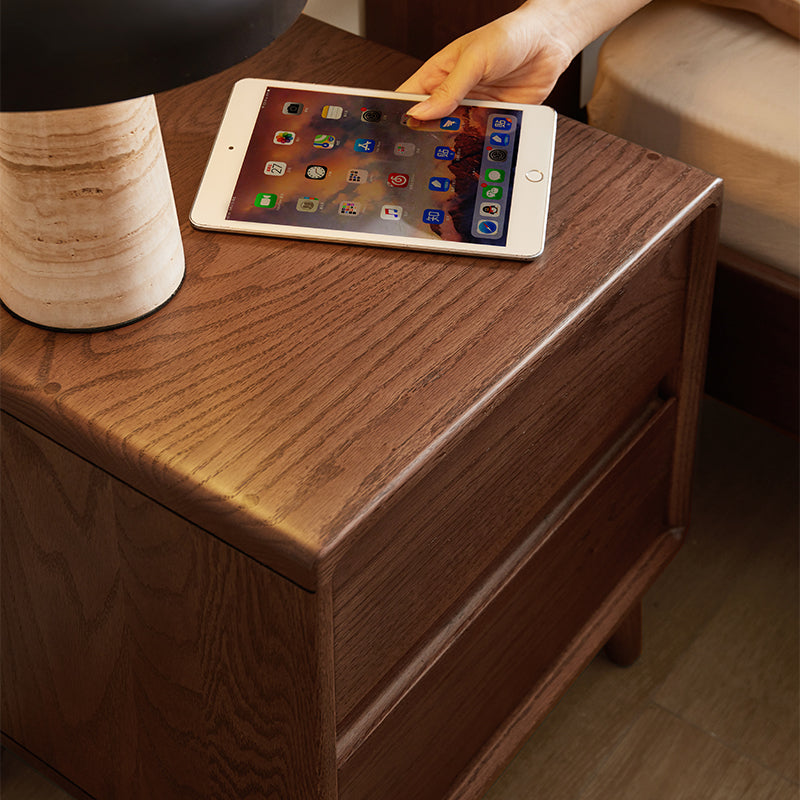 Harmony Solid American Oak Bedside Table – view 9