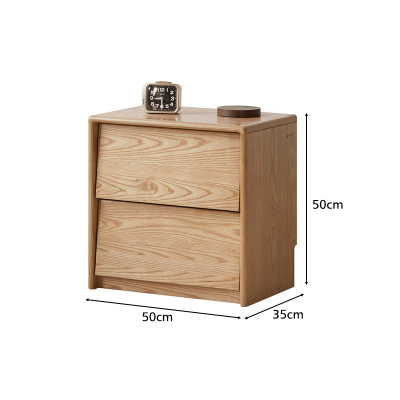 Matthew Solid American Oak Bedside Table – view 7