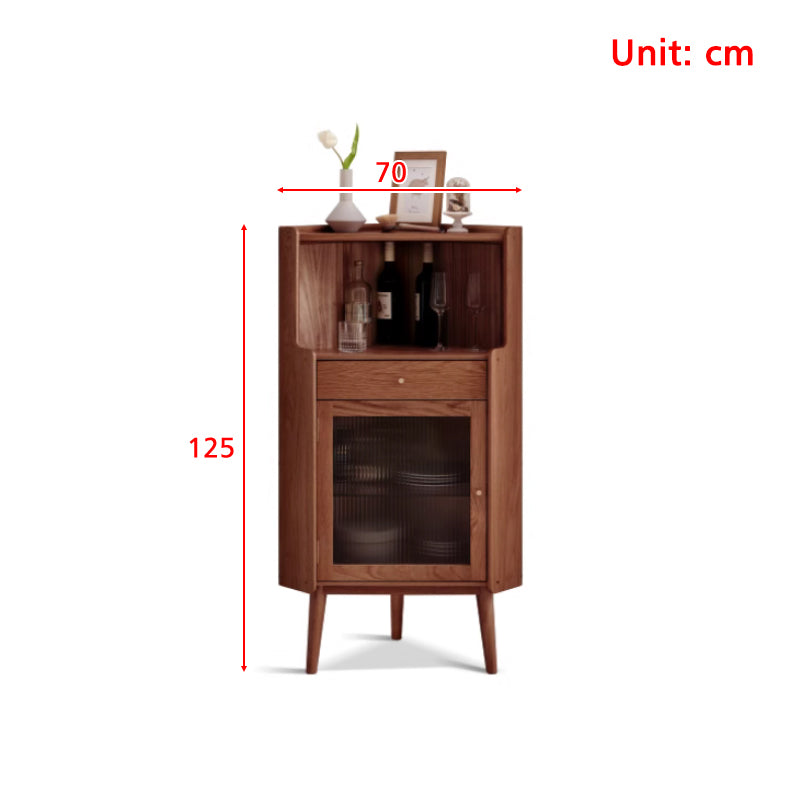 Wayne Solid American Oak Corner Shelf 70cm – view 12