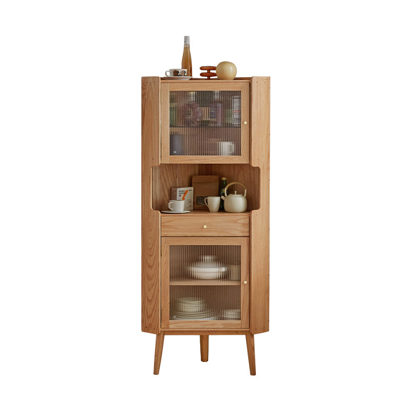 Wayne Solid American Oak Corner Shelf 70cm – view 7