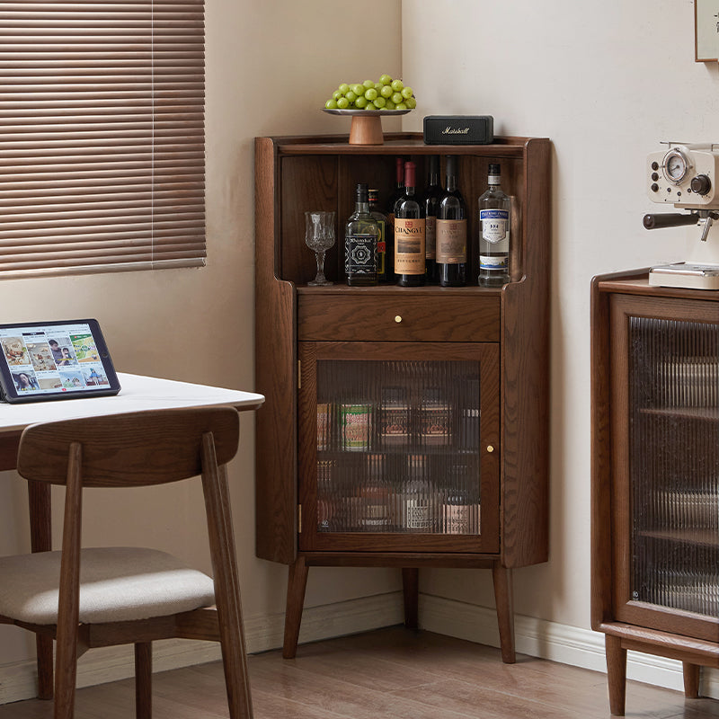 Wayne Solid American Oak Corner Shelf 70cm – view 9