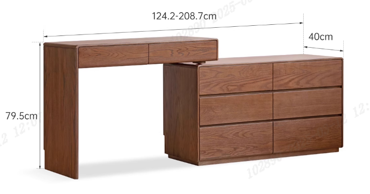 Alyjah Solid American Oak Dressing Table – view 14