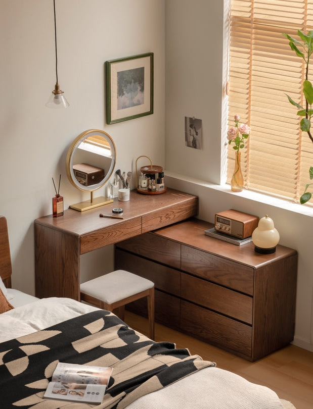 Alyjah Solid American Oak Dressing Table – view 15