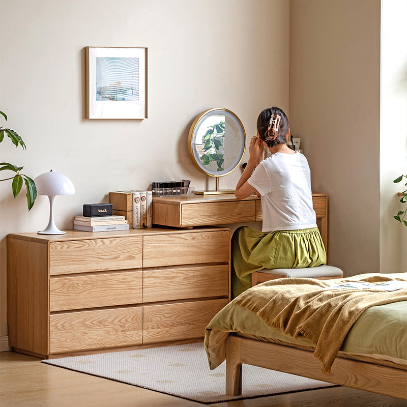 Alyjah Solid American Oak Dressing Table – view 18