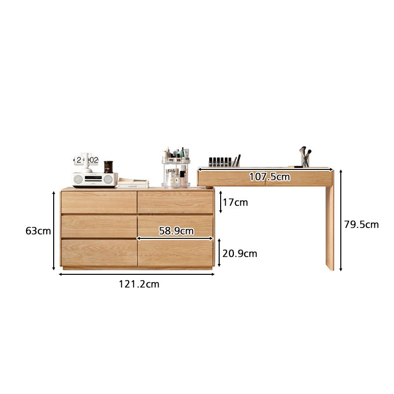 Alyjah Solid American Oak Dressing Table – view 22