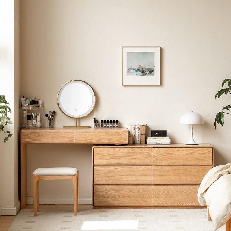 Alyjah Solid American Oak Dressing Table – view 4