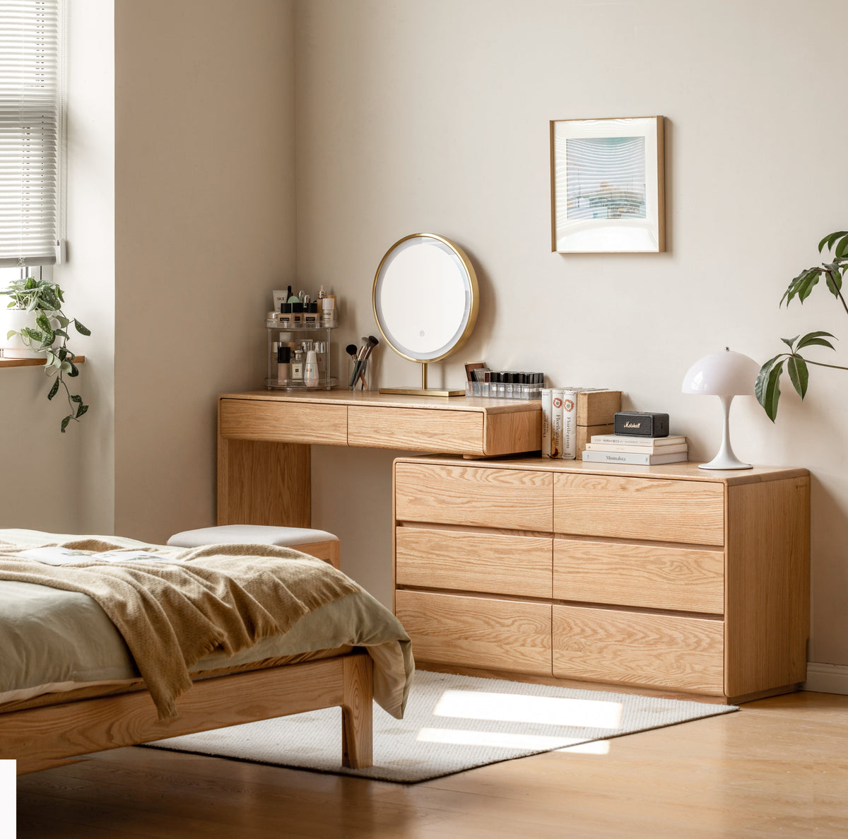 Alyjah Solid American Oak Dressing Table – view 5