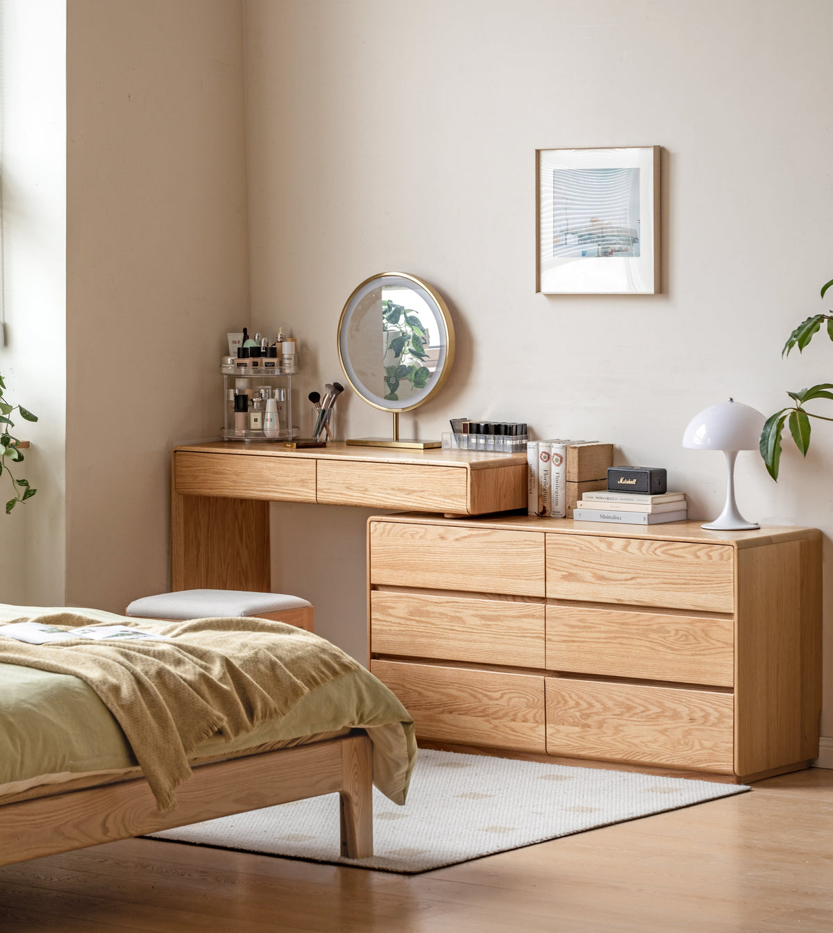Alyjah Solid American Oak Dressing Table – view 7