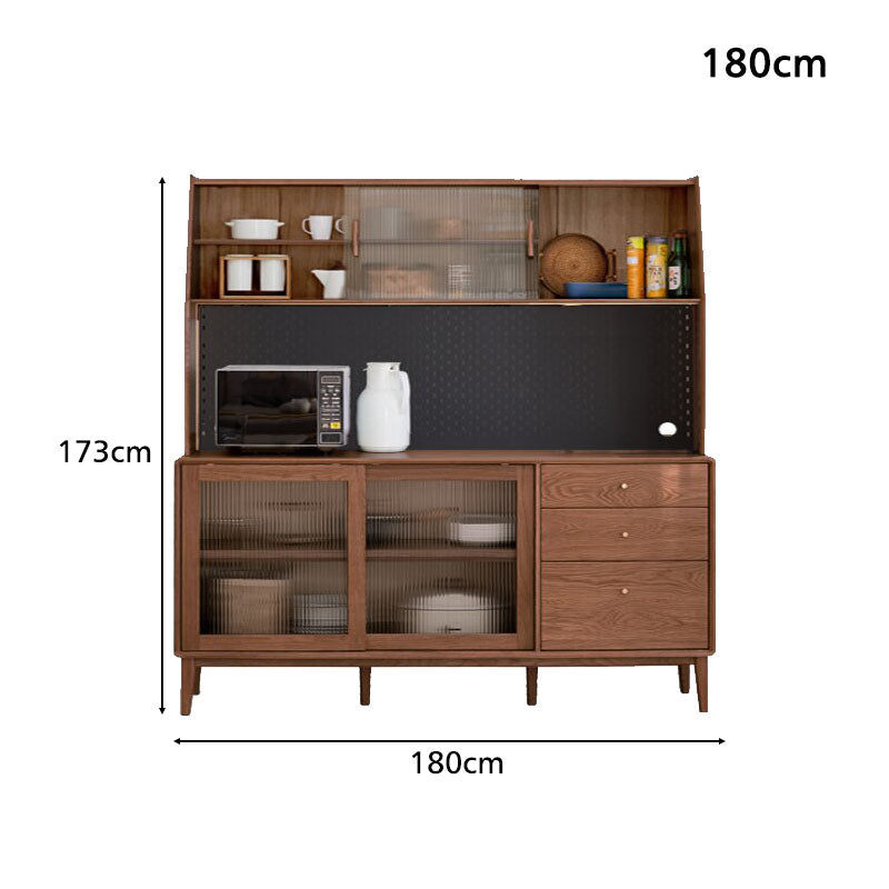 Keedy Solid American Oak Glass-Door Sideboard 125cm 150cm 180cm – view 18