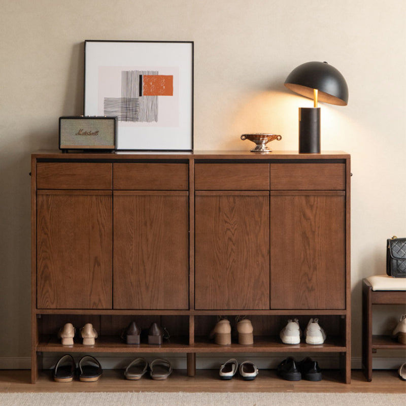 Imogen Shoe Cabinet in Solid American Oak with Pinewood, 80cm 110cm 140cm