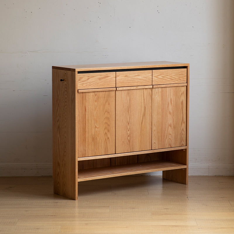 Imogen Shoe Cabinet in Solid American Oak with Pinewood, 80cm 110cm 140cm – view 19
