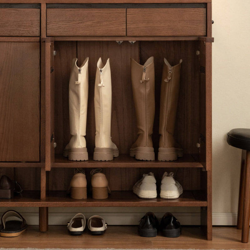 Imogen Shoe Cabinet in Solid American Oak with Pinewood, 80cm 110cm 140cm – view 5
