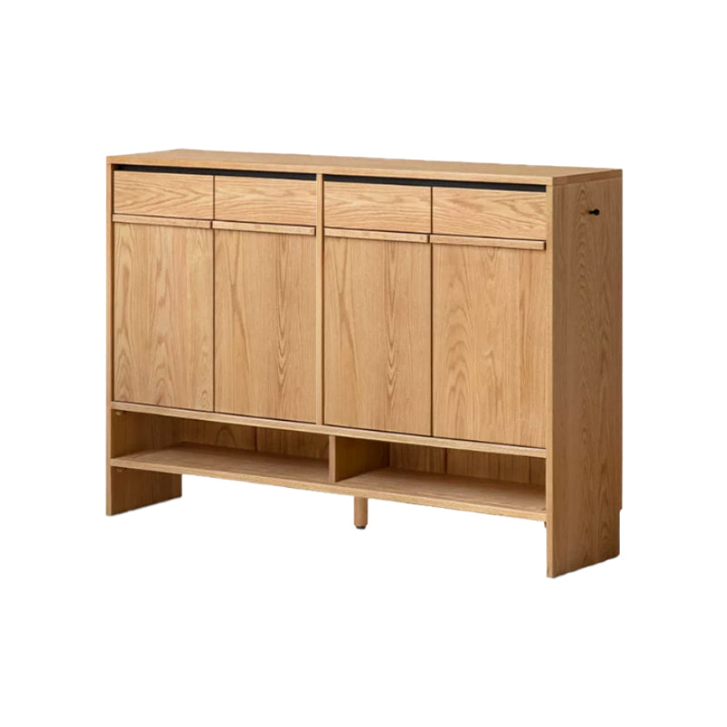 Imogen Shoe Cabinet in Solid American Oak with Pinewood, 80cm 110cm 140cm – Natural Wood 140cm, view 24