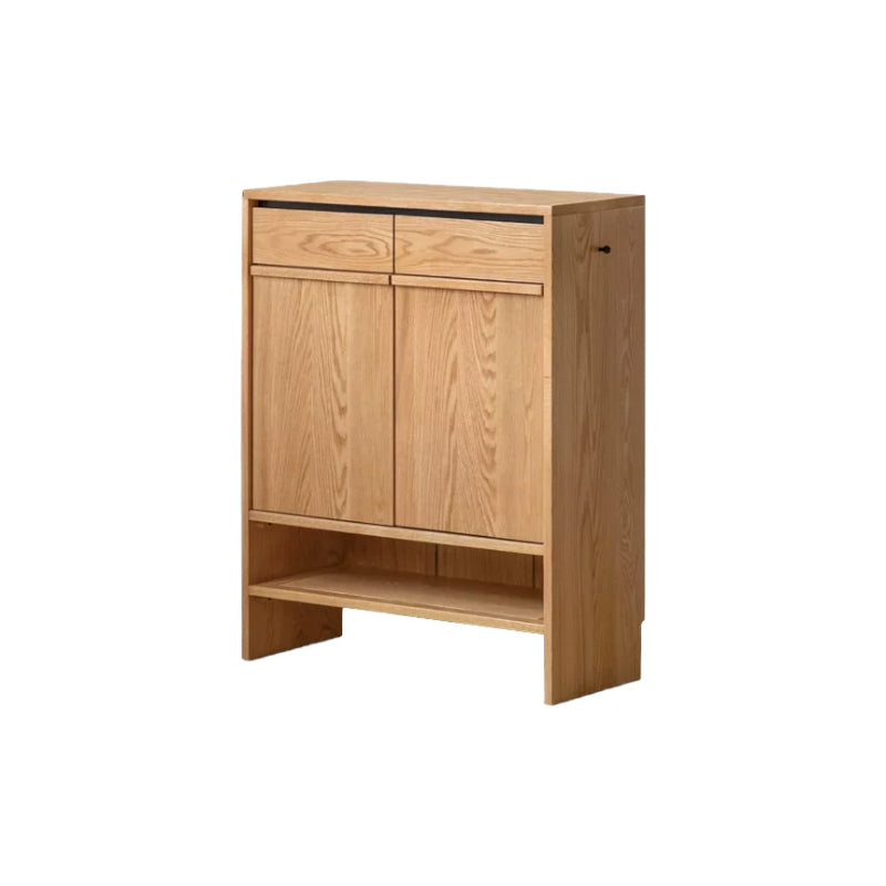 Imogen Shoe Cabinet in Solid American Oak with Pinewood, 80cm 110cm 140cm – Natural Wood 80cm, view 27