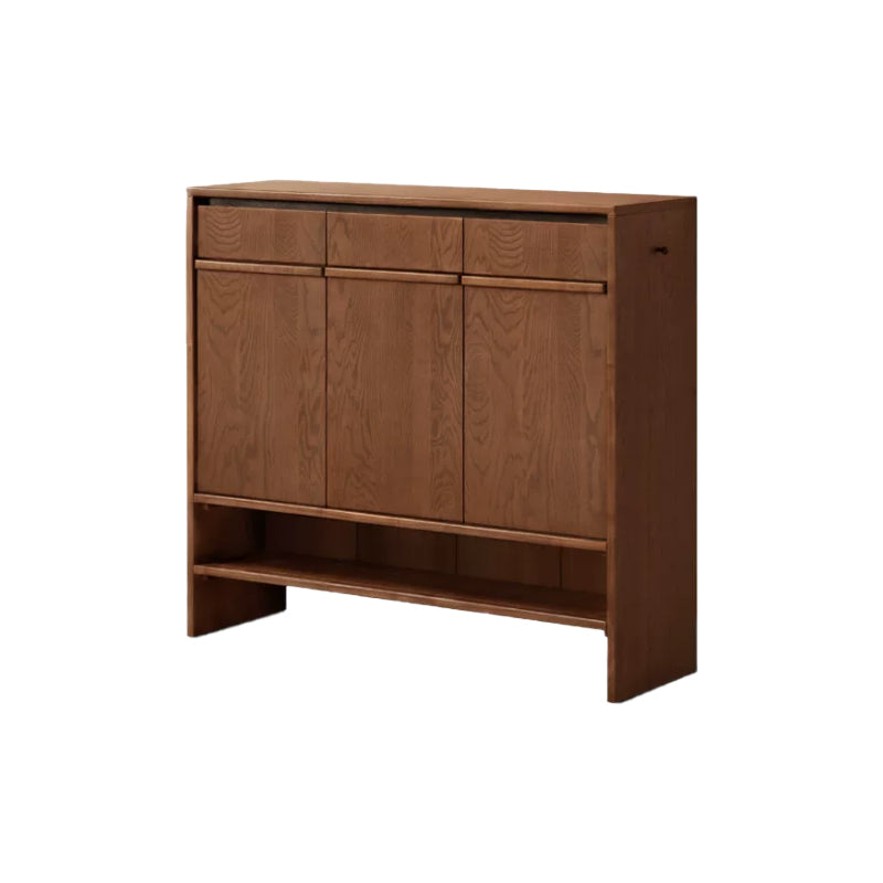 Imogen Shoe Cabinet in Solid American Oak with Pinewood, 80cm 110cm 140cm – Walnut 110cm, view 16