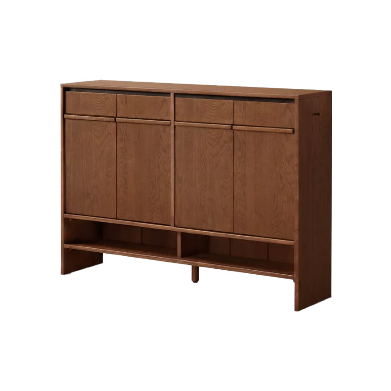 Imogen Shoe Cabinet in Solid American Oak with Pinewood, 80cm 110cm 140cm – Walnut 140cm, view 12